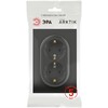 Миниатюра фото розетка эра arktik 16-2105-05 двойная с заземлением 2x2p+e schuko со шторками 16а-250в антрацит б0070458 | 220svet.ru