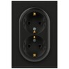 Миниатюра фото розетка эра arktik 16-2105-05 двойная с заземлением 2x2p+e schuko со шторками 16а-250в антрацит б0070458 | 220svet.ru