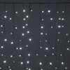 Миниатюра фото гирлянда занавес облегченный c колпачком 2 x 1 м белый 220в, 200 led, провод черный каучук 2,3мм, ip65 ltc eco200not-1-2w | 220svet.ru