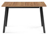 Миниатюра фото стол деревянный woodville колон лофт 120 25 мм дуб вотан / черный матовый 489606 | 220svet.ru