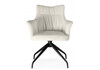Миниатюра фото стул крутящийся на металлокаркасе woodville kaser 360 ivory / black 15842 | 220svet.ru