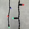 Миниатюра фото гирлянда бахрома 3,1 х 0,5 м разноцветная 220в, 120 led, провод черный каучук, ip65 ltc ll120-1-2m | 220svet.ru