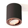Миниатюра фото комплект накладного светильника ambrella light techno spot xs7422004 sbk/ppg черный песок/золото розовое полированное (c7422, n7005) | 220svet.ru