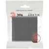 Миниатюра фото выключатель эра arktik 16-1107-06 тройной 10ах-250в графит б0070379 | 220svet.ru