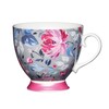 Миниатюра фото чашка grey floral footed kitchen craft | 220svet.ru