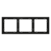Миниатюра фото рамка пластиковая на 3 поста voltum s70 vls100308 (черный матовый) | 220svet.ru