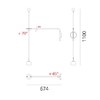 Миниатюра фото настенный светодиодный светильник artemide ixa arm yellow 1114040a | 220svet.ru