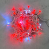 Миниатюра фото гирлянда нить 10м красная с мерцанием белого диода 220в, 100 led, провод прозрачный пвх, ip54 ltc pst100blw-10-2r | 220svet.ru
