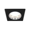 Миниатюра фото комплект встраиваемого светильника ambrella light xc6521003 sbk/psl черный песок/серебро полированное (c6521, n6112) | 220svet.ru