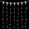 Миниатюра фото гирлянда занавес 2 x 2 м белый с мерцанием белого диода 220в, 400 led, провод прозрачный пвх, ip54 ltc pcl402blw-10-2w | 220svet.ru