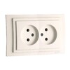 Миниатюра фото розетка 2к двойная mono electric larissa 16a 250v винтовое подключение слоновая кость 103-010105-121 | 220svet.ru