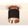 Миниатюра фото комплект накладного светильника ambrella light techno spot xs7402121 sbk/ppg черный песок/золото розовое полированное (n7930, c7402, n7035) | 220svet.ru