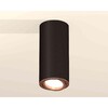 Миниатюра фото комплект накладного светильника ambrella light techno spot xs7443005 sbk/ppg черный песок/золото розовое полированное (c7443, n7005) | 220svet.ru