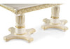 Миниатюра фото стол деревянный woodville морнит 180(240)х100 слоновая кость / золото 515969 | 220svet.ru