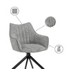 Миниатюра фото стул на металлокаркасе поворотный woodville denever gray / black 15836 | 220svet.ru