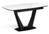 Миниатюра фото керамический стол раскладной woodville вейл 140(180)х80 белый мрамор snow white / черный 614248 | 220svet.ru