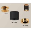 Миниатюра фото комплект накладного светильника ambrella light techno spot xs7402102 sbk/pyg черный песок/золото желтое полированное (n7929, c7402, n7014) | 220svet.ru