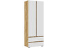 Миниатюра фото шкаф woodville элла белый / дуб крафт золото 548001 | 220svet.ru
