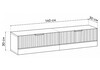Миниатюра фото тв-тумба woodville леандр 140 бежевый мат-05 / кашемир 679647 | 220svet.ru