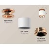 Миниатюра фото комплект накладного светильника ambrella light xs7510140 swh/ppg белый песок/золото розовое полированное (n7930, c7510, n7035) | 220svet.ru