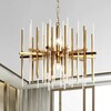 Миниатюра фото подвесная люстра bogates allure 356/6 латунь | 220svet.ru
