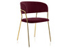 Миниатюра фото стул на металлокаркасе woodville kamelia 1 wine red / gold 15717 | 220svet.ru