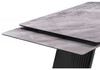 Миниатюра фото стол стеклянный раскладной 140(200)х80  woodville вейв кристл серый мрамор / черный 625997 | 220svet.ru