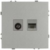 Миниатюра фото розетка эра galaxy 15-3110-03 комбинированная rj45+tv ip20 алюминий б0070780 | 220svet.ru