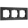 Миниатюра фото рамка из металла на 3 поста черный werkel alumax алюминий w0033508 | 220svet.ru