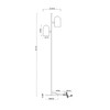 Миниатюра фото торшер arte lamp cassel a5454pn-2pb | 220svet.ru