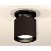 Миниатюра фото комплект накладного светильника ambrella light techno spot xs7402061 sbk/pbk черный песок/черный полированный (n7926, c7402, n7011) | 220svet.ru