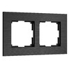 Миниатюра фото рамка из металла на 2 поста черный werkel alumax w0023508 | 220svet.ru