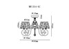 Миниатюра фото потолочная люстра myfar ceiling luna mr1314-5c | 220svet.ru