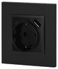 Миниатюра фото розетка эра elegance 14-4108-05 2p+e 16a-250в со шторками с usb type-a+c 5в-3а антрацит б0067724 | 220svet.ru