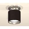 Миниатюра фото комплект накладного светильника ambrella light techno spot xs7402080 sbk/psl черный песок/серебро полированное (n7927, c7402, n7023) | 220svet.ru