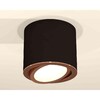 Миниатюра фото комплект накладного светильника ambrella light techno spot xs7402004 sbk/ppg черный песок/золото розовое полированное (c7402, n7005) | 220svet.ru