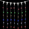 Миниатюра фото гирлянда занавес 2 x 2 м разноцветный с мерцанием белого диода 220в, 400 led, провод прозрачный пвх, ip54 ltc pcl402blw-10-2m | 220svet.ru