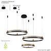 Миниатюра фото подвесная люстра с пультом ду crystal lux fernando sp158w led black/gold | 220svet.ru