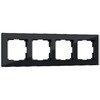 Миниатюра фото рамка из стекла на 4 поста werkel favorit черный w0041108 | 220svet.ru