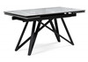 Миниатюра фото стол стеклянный раскладной 140(200)х80 woodville вилсон белый мрамор / черный 612172 | 220svet.ru
