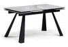 Миниатюра фото керамический стол раскладной woodville маунт белый мрамор / черный кварц / черный 621199 | 220svet.ru
