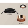 Миниатюра фото комплект встраиваемого светильника ambrella light techno spot xc6513005 sbk/ppg черный песок/золото розовое полированное (c6513, n6114) | 220svet.ru