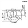 Миниатюра фото шинопровод для монтажа в натяжной потолок гарпунная система novotech flum 135354 черный | 220svet.ru
