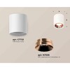 Миниатюра фото комплект накладного светильника ambrella light techno spot xs7722005 swh/ppg белый песок/золото розовое полированное (c7722, n7035) | 220svet.ru