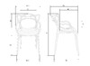 Миниатюра фото набор 2шт стул обеденный dobrin masters lmzl-pp601-n2_p_g-17-13313 | 220svet.ru