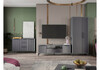 Миниатюра фото готовая гостиная комплектация 2 woodville иадама графит софт 620683 | 220svet.ru