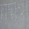 Миниатюра фото гирлянда бахрома 3,1 x 0,5 м разноцветная с мерцанием белого диода 220в, 150 led, провод прозрачный пвх, ip54 ltc pil150blw-10-2m | 220svet.ru