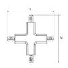 Миниатюра фото коннектор трехфазный x-образный lightstar barra 504149 | 220svet.ru