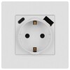 Миниатюра фото розетка эра серия 12 12-4108-01м 2p+e 16a-250в со шторками с usb type-a+c 5в-3а белый матовый б0067711 | 220svet.ru