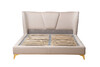 Миниатюра фото кровать siena велюровая бежевая garda decor siena2к-160-colt002 | 220svet.ru